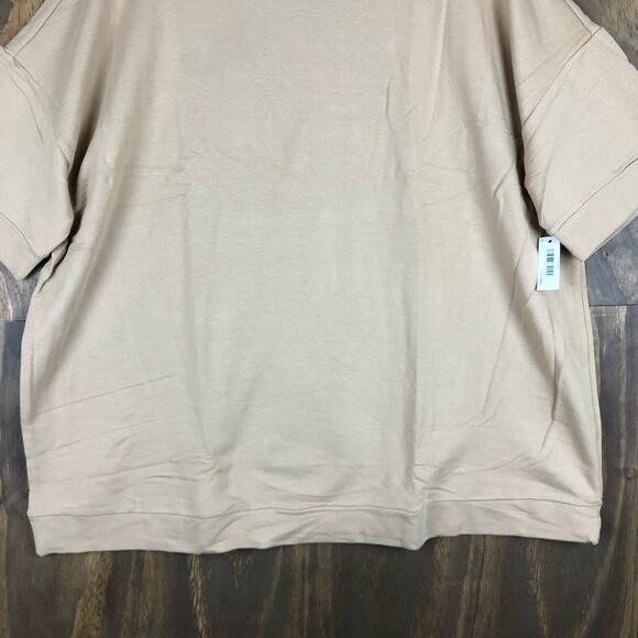 Daily Ritual Womens Sweater Brown Crew Neck Short Sleeve Modal Blend Stretch XXL - Picture 4 of 13